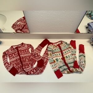 Little sleepies zippy 2T in GUC Christmas  prints LOT of two